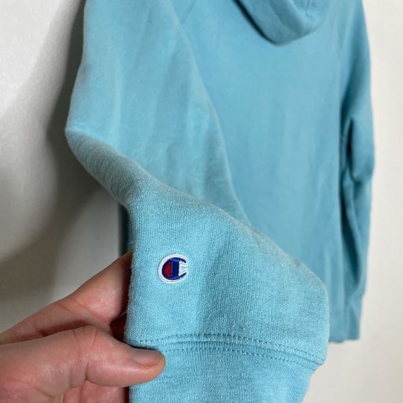 Champion Pullover Hoodie Sweatshirt - Womens Size Small S - Light Blue - Picture 5 of 6